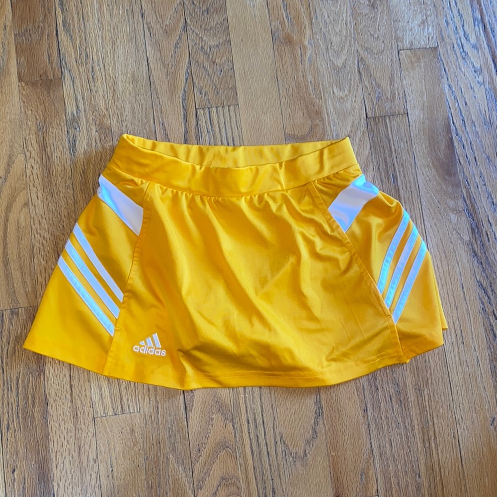 adidas Yellow Athletic Skort with White Accents